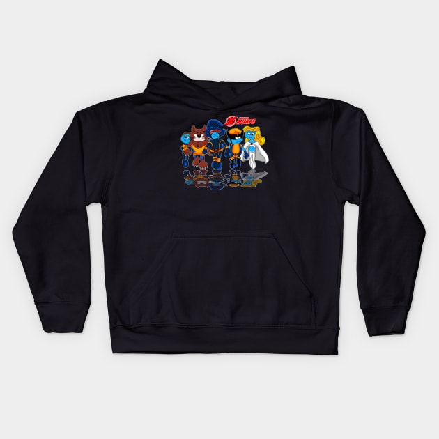 Astonishing X-Murfs Kids Hoodie by nickbeta